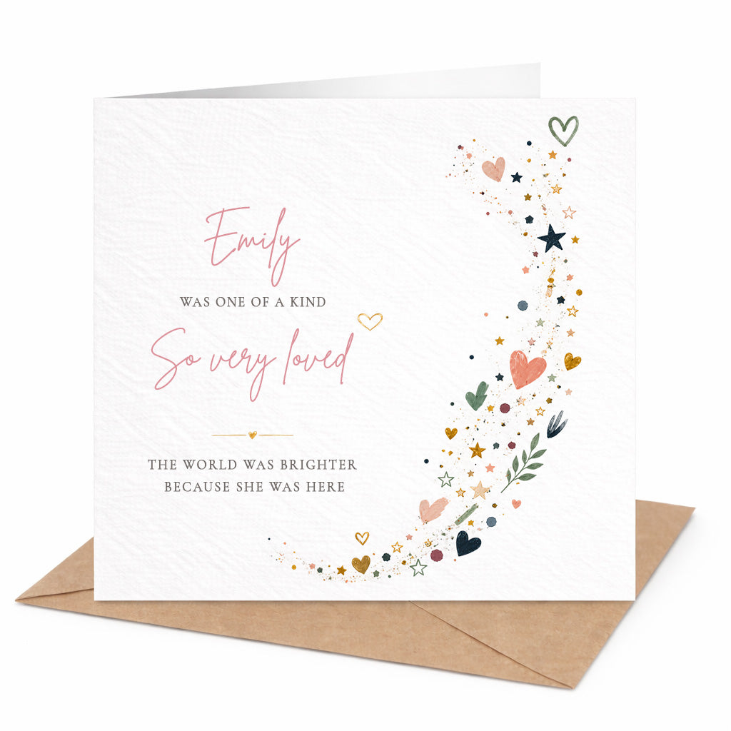 So Very Loved – Personalised Loss of Son or Daughter Sympathy Card – Custom Name (Copy)