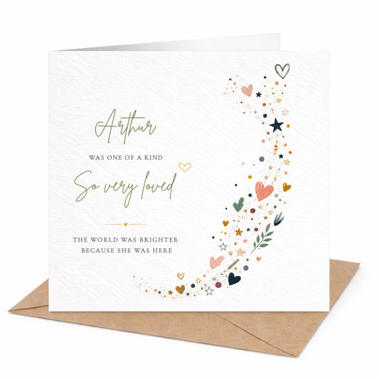 So Very Loved – Personalised Loss of Son or Daughter Sympathy Card – Custom Name (Copy)