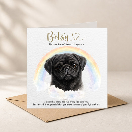 Personalised Dog Memorial Card – Forever Loved, Never Forgotten
